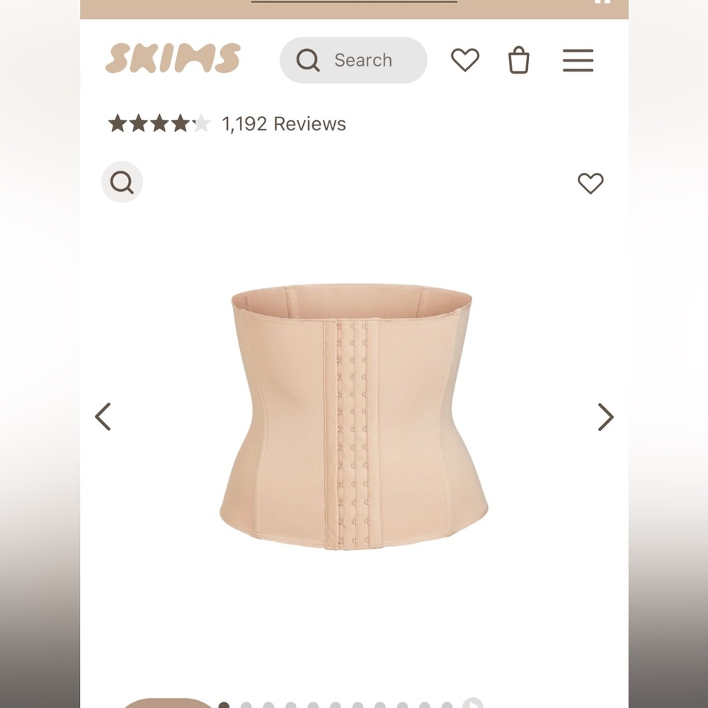SKIMS waist trainer with garment bag